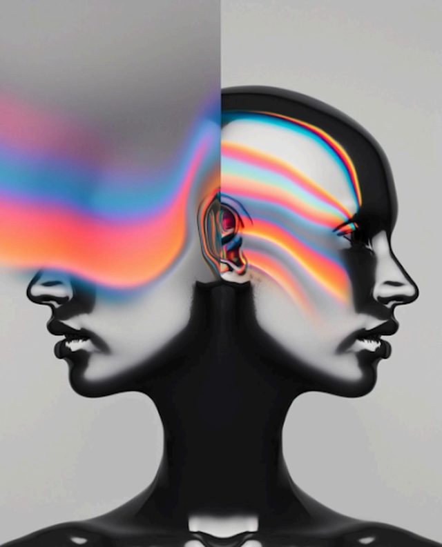 Iridescent Mask - Vertical Herizon owned imagery